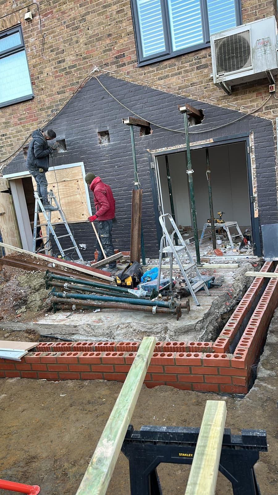 Hardwood flooring installation as part of a home renovation by BBBrotherBuilding