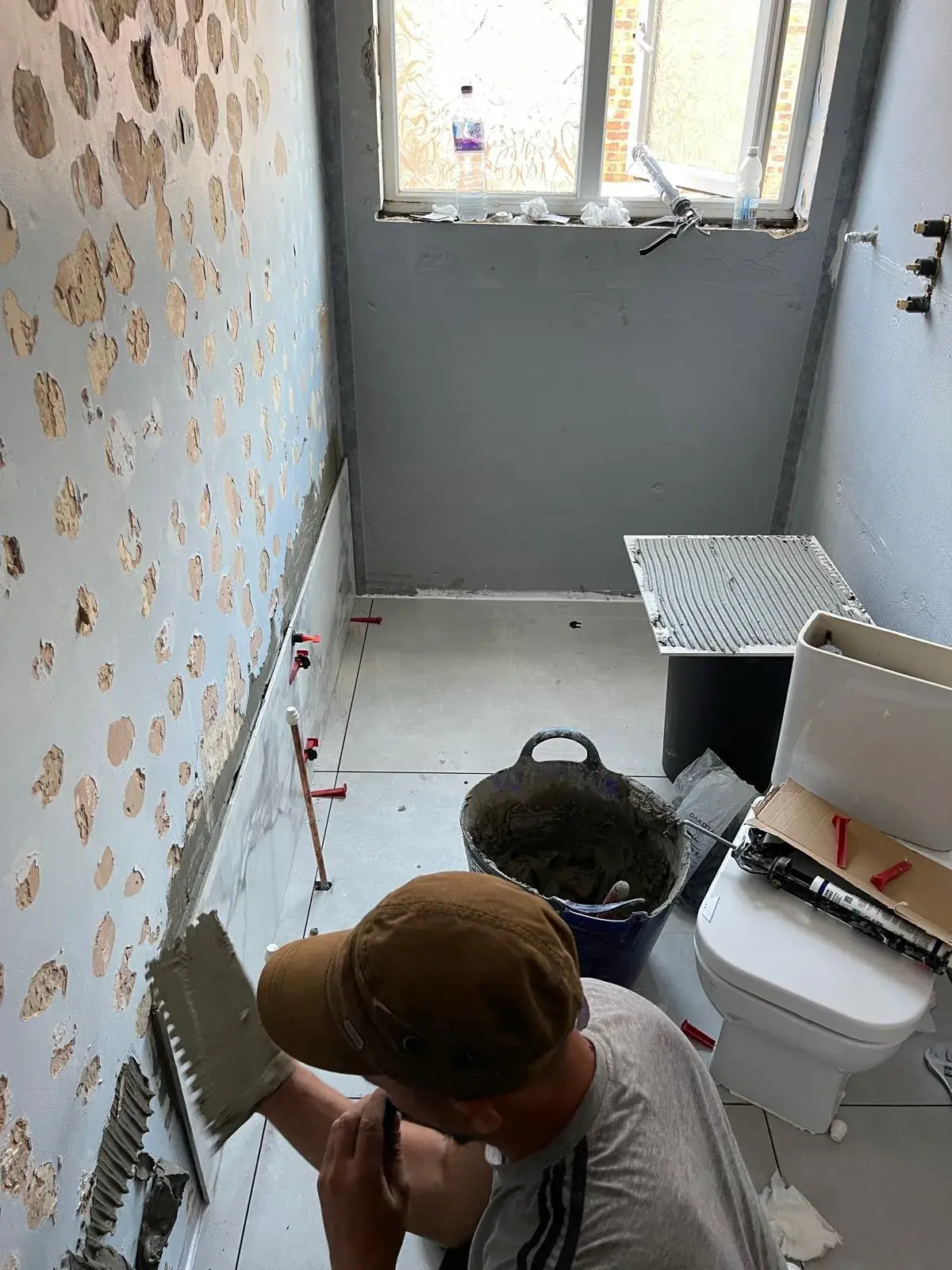 Finishing touches applied around newly installed skylight