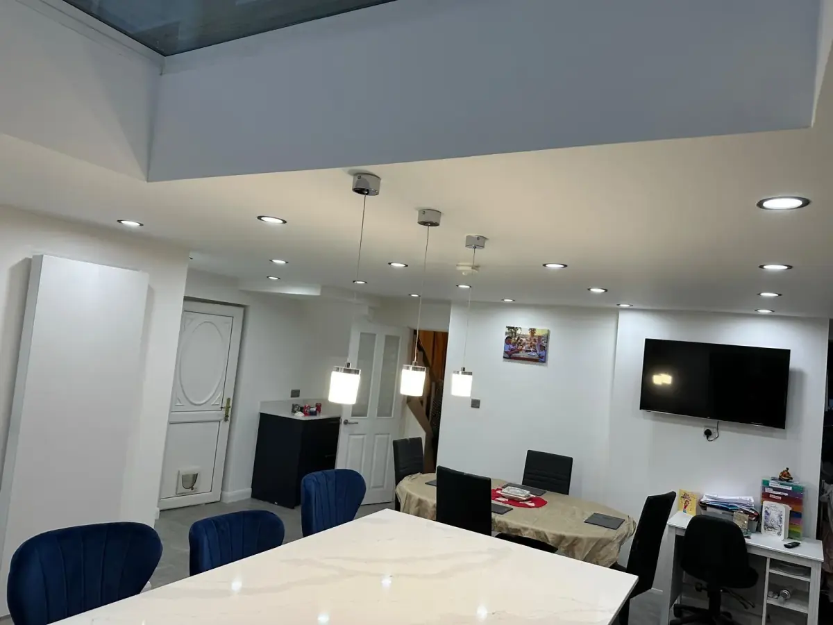 Detailed view of skylight installation fitting